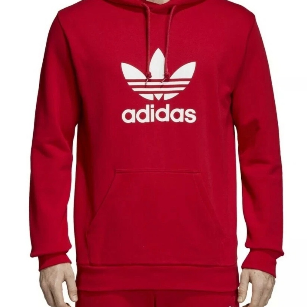 Adidas Red Sweatshirt with Trefoil Logo